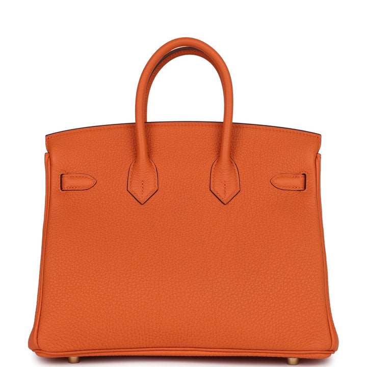 Hermes Birkin 25 Orange Togo Gold Hardware