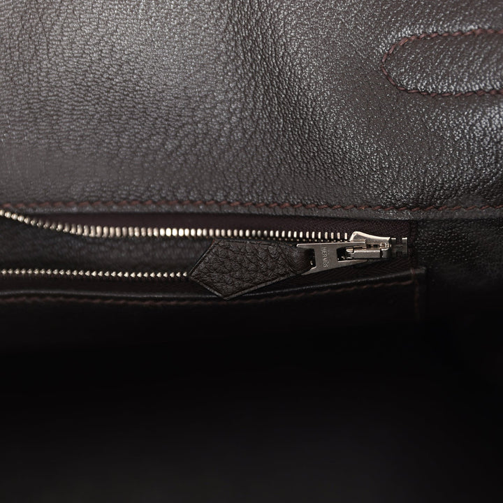 Hermes Birkin 35 Cafe Clemence Palladium Hardware