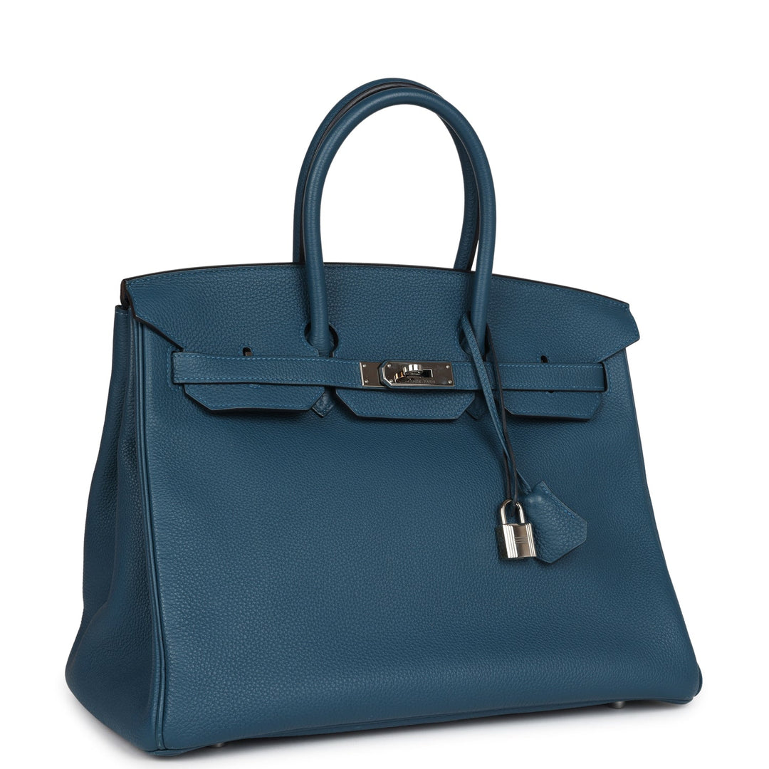Hermes Birkin 35 Colvert Togo Palladium Hardware