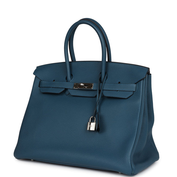 Hermes Birkin 35 Colvert Togo Palladium Hardware