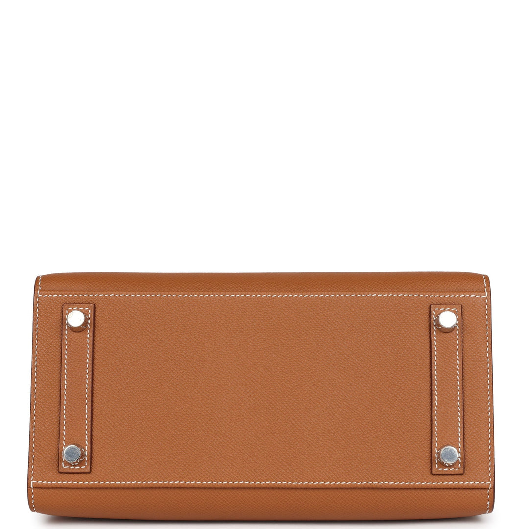 Hermes Birkin Sellier 25 Gold Epsom Palladium Hardware