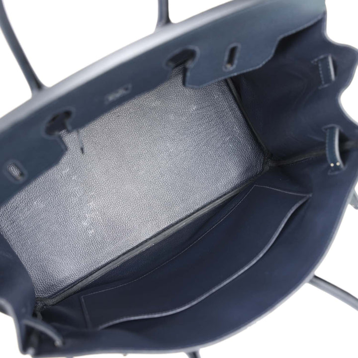 Hermes Birkin 35 Bleu Indigo Vache Trekking Palladium Hardware
