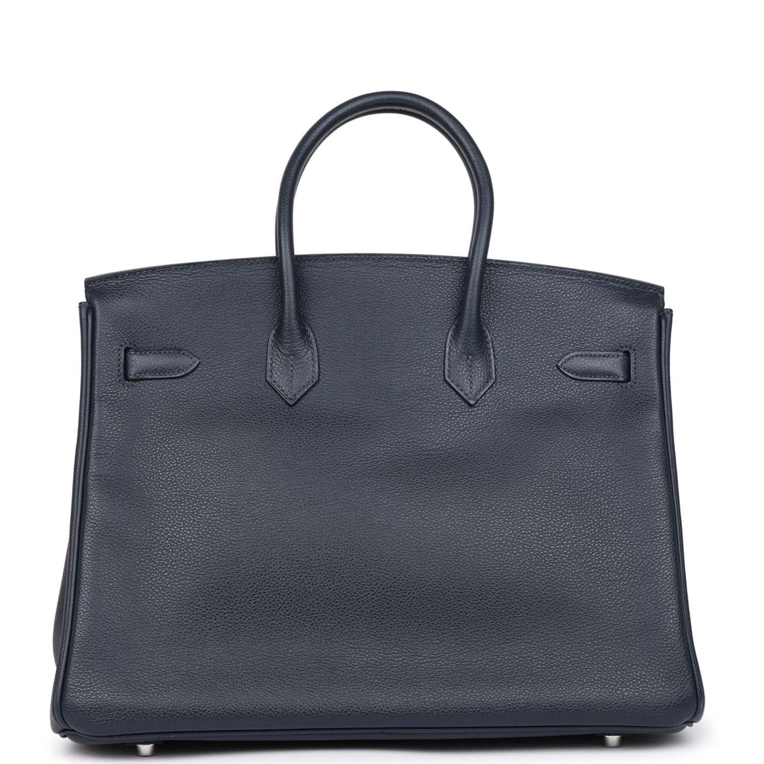 Hermes Birkin 35 Bleu Indigo Vache Trekking Palladium Hardware
