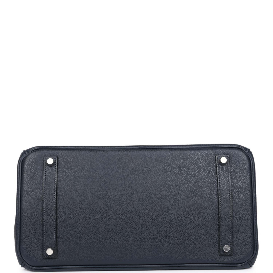 Hermes Birkin 35 Bleu Indigo Vache Trekking Palladium Hardware