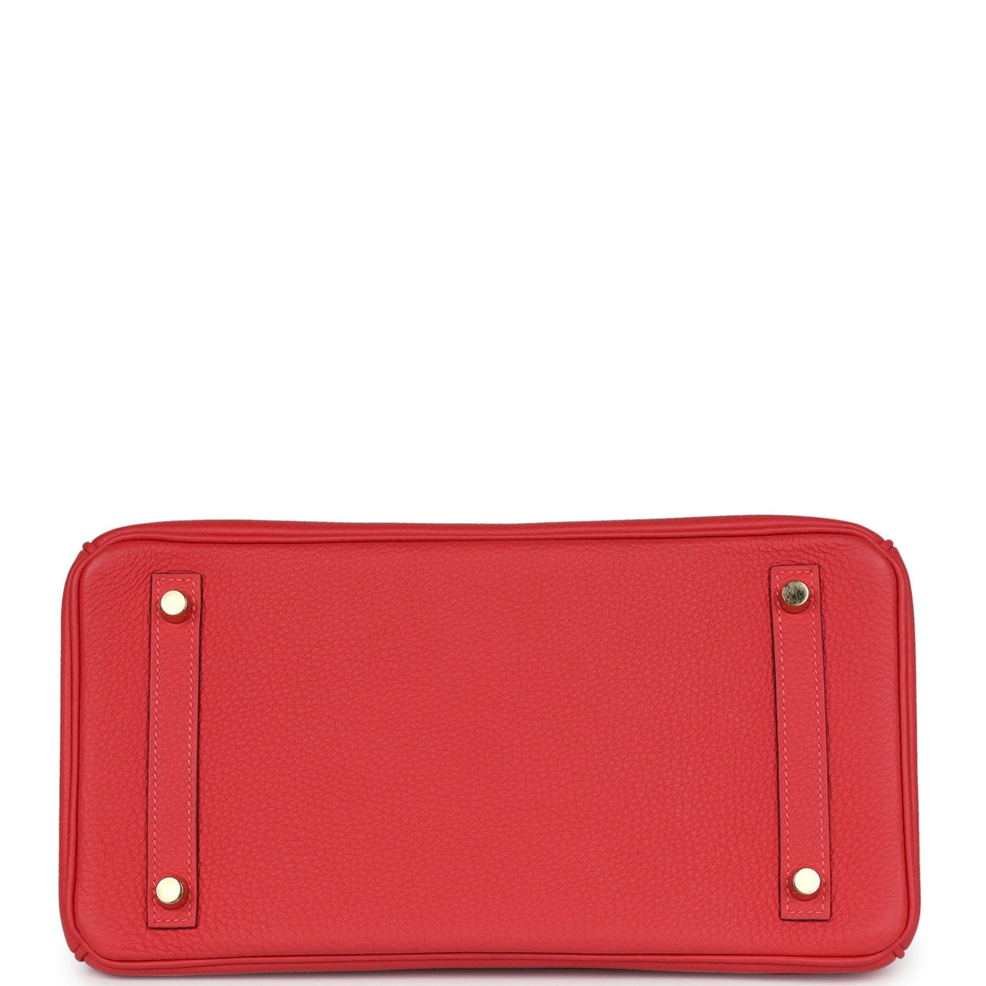 Hermes Birkin 30 Rouge Pivoine Togo Gold Hardware