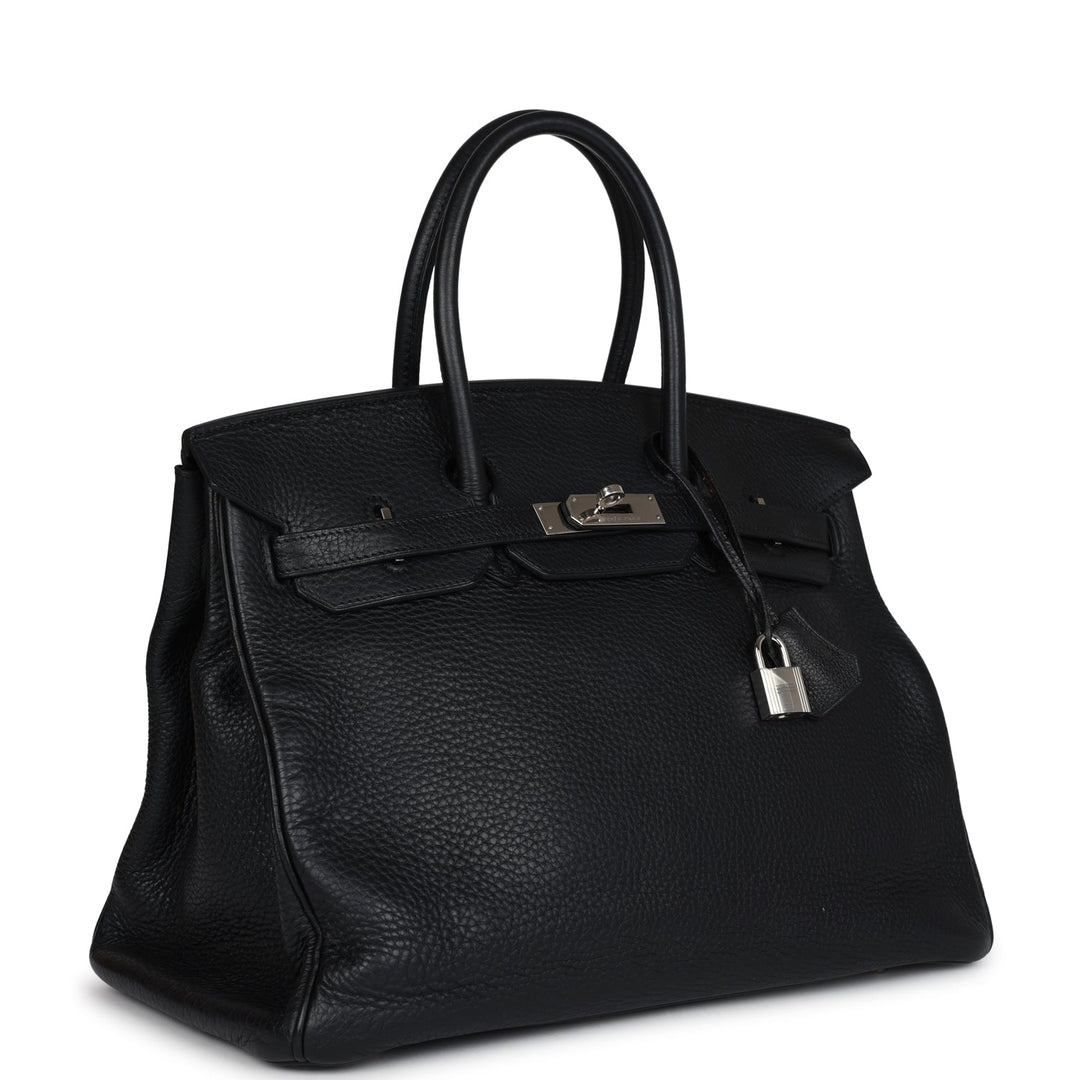 Hermes Birkin 35 Black Clemence Palladium Hardware