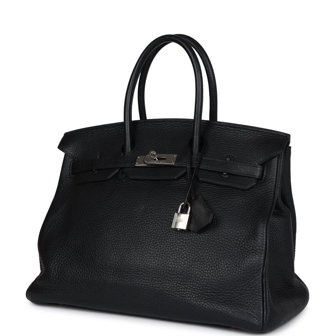 Hermes Birkin 35 Black Clemence Palladium Hardware