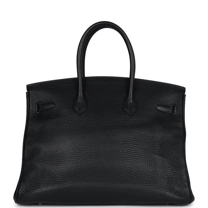 Hermes Birkin 35 Black Clemence Palladium Hardware