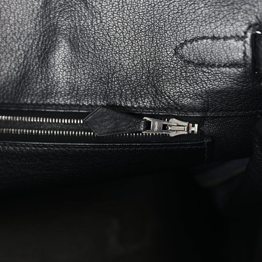 Hermes Birkin 35 Black Clemence Palladium Hardware