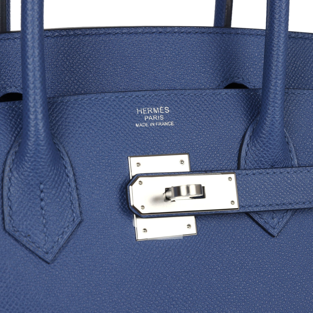 Hermes Birkin 30 Bleu Brighton Epsom Palladium Hardware