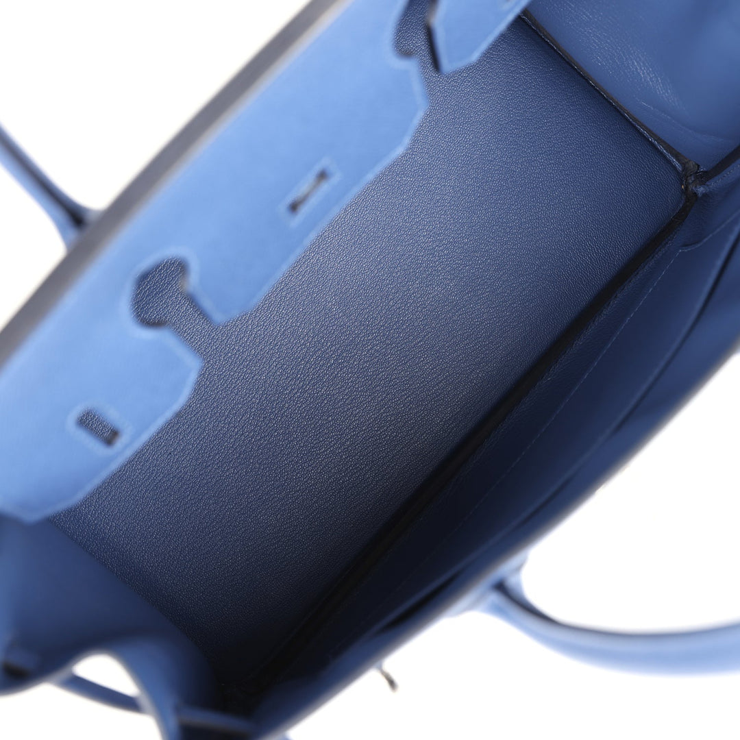 Hermes Birkin 30 Bleu Brighton Epsom Palladium Hardware