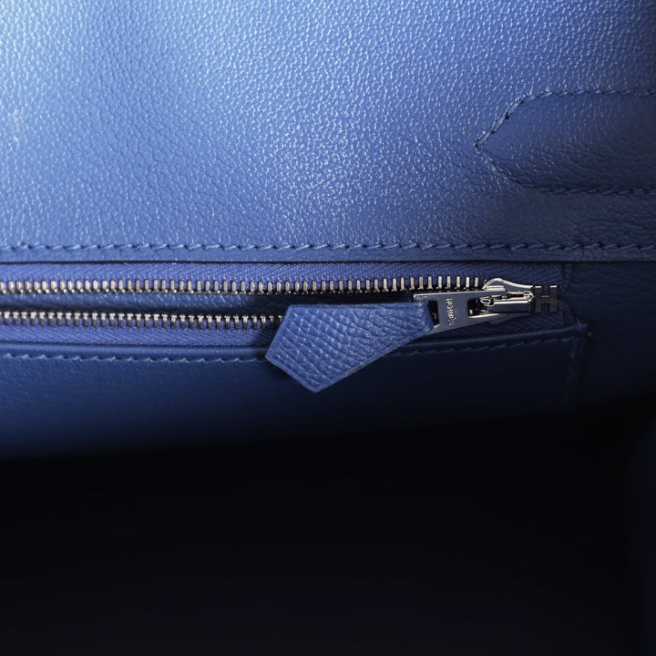 Hermes Birkin 30 Bleu Brighton Epsom Palladium Hardware