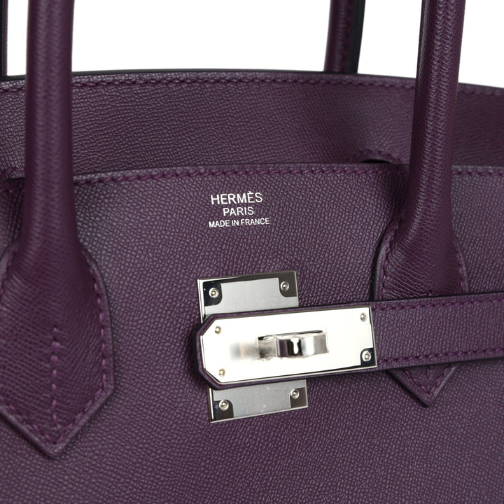 Hermes Birkin Sellier 30 Cassis Madame Palladium Hardware