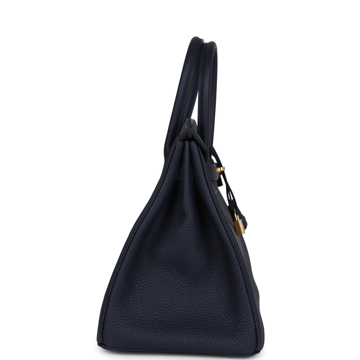 Hermes Birkin 35 Bleu Nuit Togo Gold Hardware