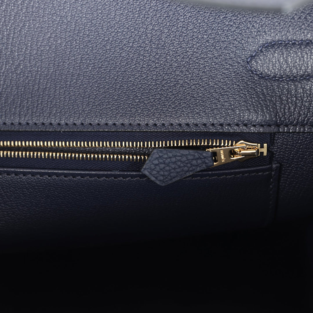 Hermes Birkin 35 Bleu Nuit Togo Gold Hardware