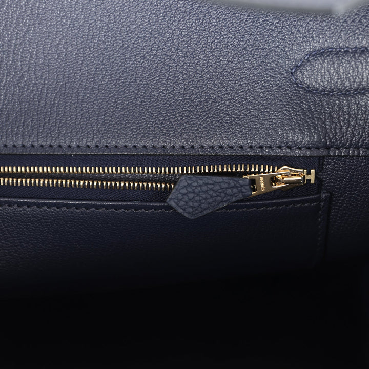 Hermes Birkin 35 Bleu Nuit Togo Gold Hardware