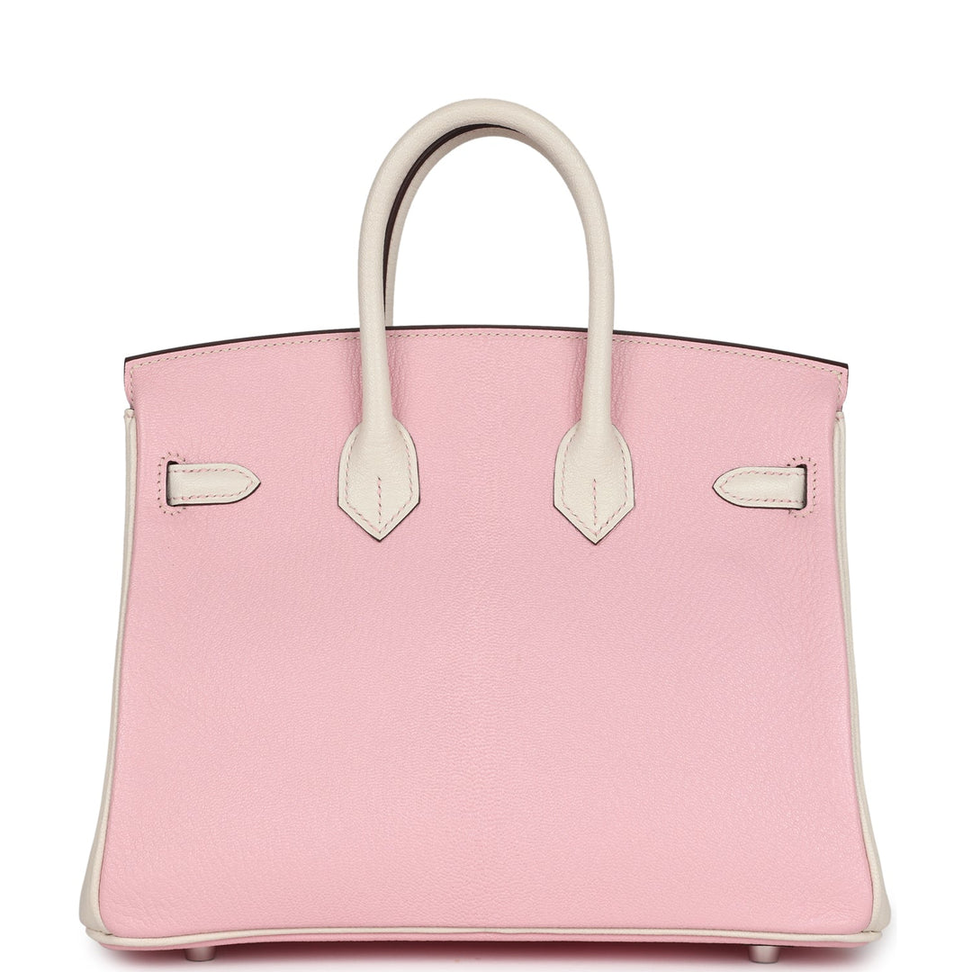 Hermes Special Order (HSS) Birkin 25 Rose Sakura and Nata Chevre Brushed Gold Hardware