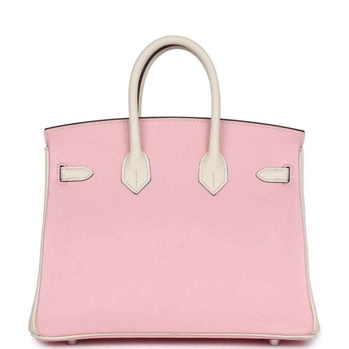 Hermes Special Order (HSS) Birkin 25 Rose Sakura and Nata Chevre Brushed Gold Hardware