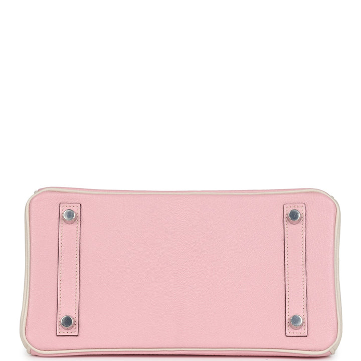 Hermes Special Order (HSS) Birkin 25 Rose Sakura and Nata Chevre Palladium Hardware
