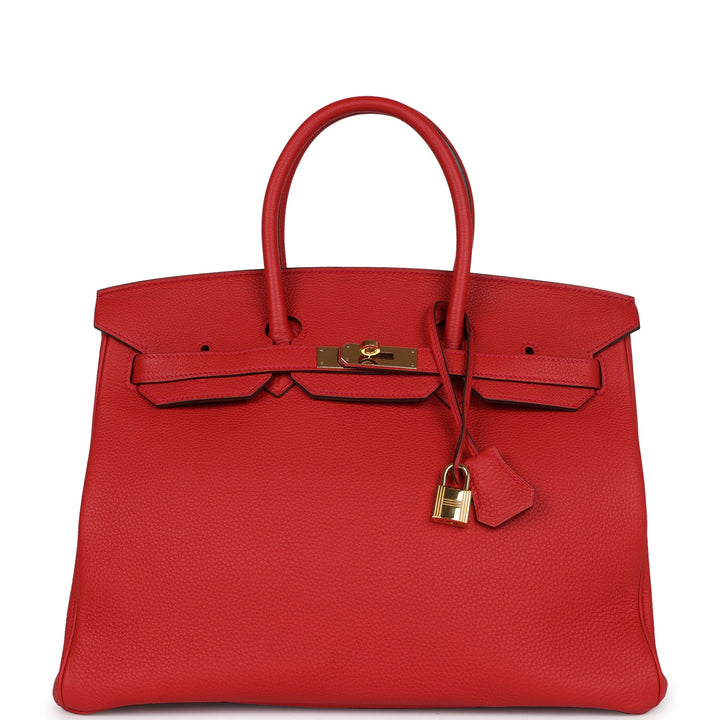 Hermes Birkin 35 Rouge Tomate Togo Gold Hardware