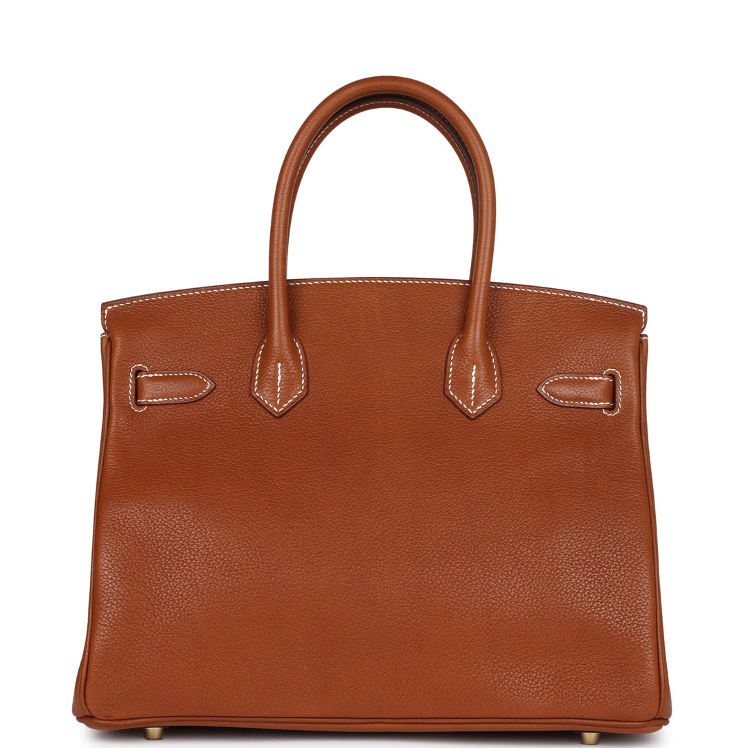 Hermes Birkin 30 Fauve Barenia Faubourg Gold Hardware