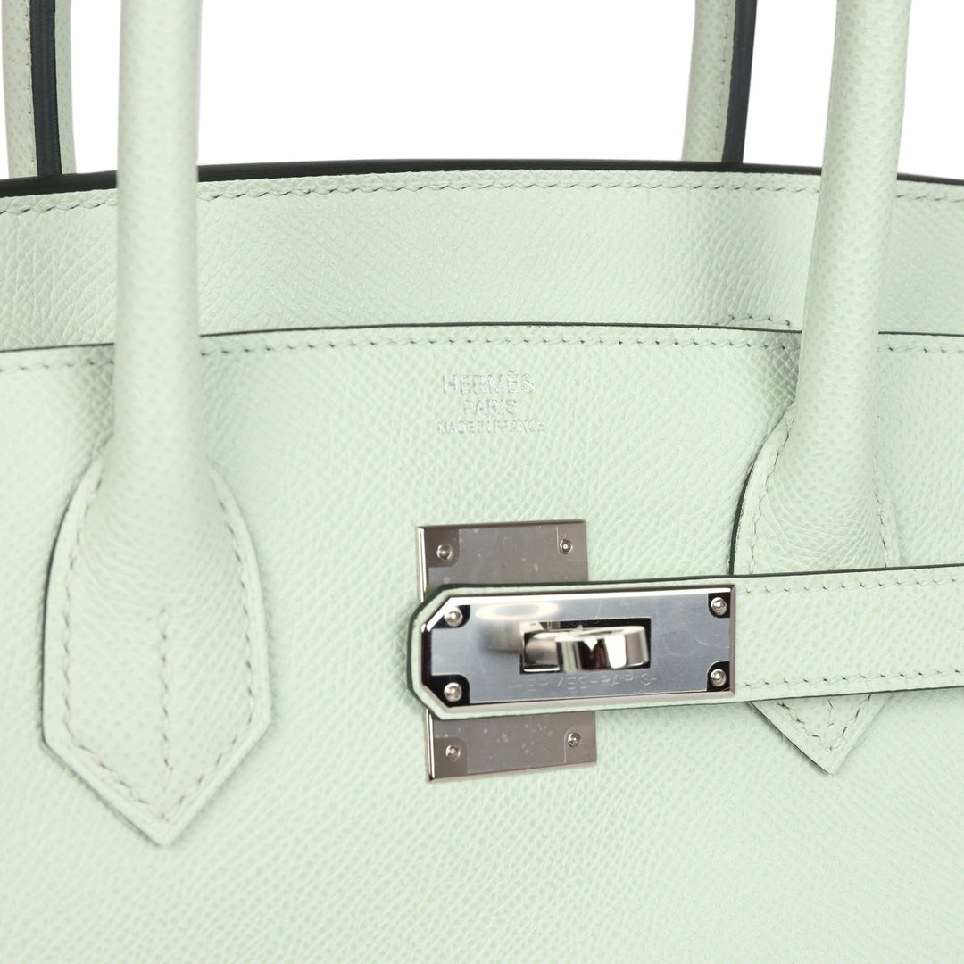 Hermes Birkin 30 Vert Fizz Epsom Palladium Hardware