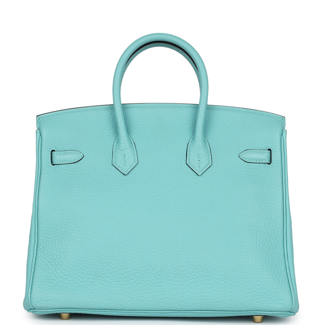Hermes Birkin 25 Bleu Atoll Togo Gold Hardware