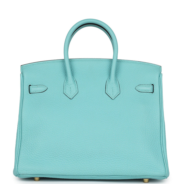 Hermes Birkin 25 Bleu Atoll Togo Gold Hardware