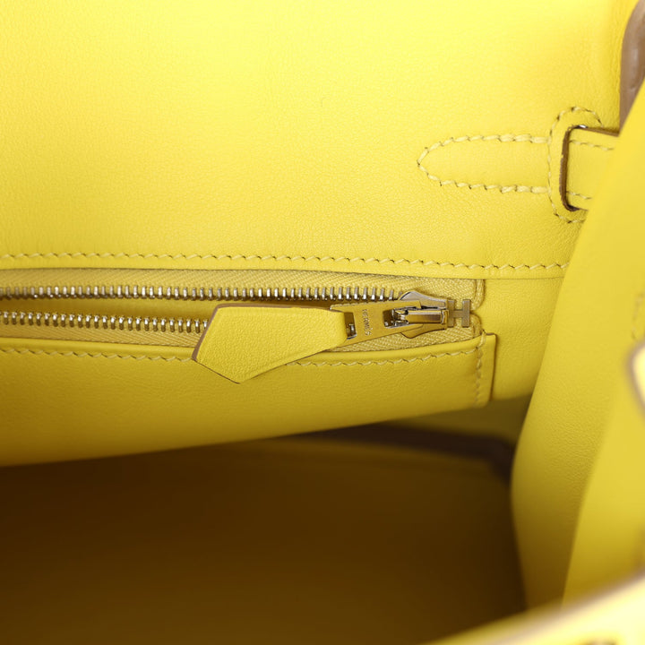 Hermes Birkin 25 Lime Swift Palladium Hardware
