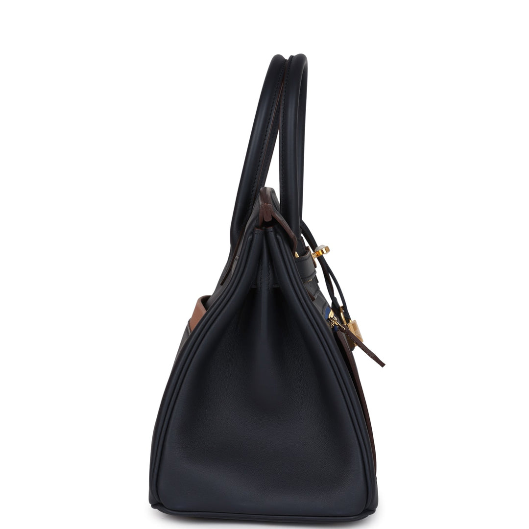 Hermes Colormatic Birkin 30 Caban, Black and Chai Swift Gold Hardware