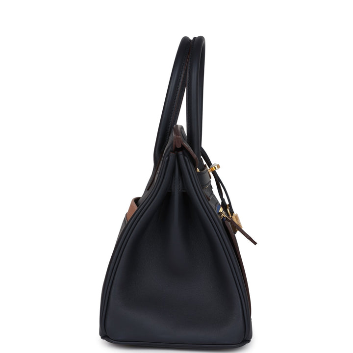 Hermes Colormatic Birkin 30 Caban, Black and Chai Swift Gold Hardware