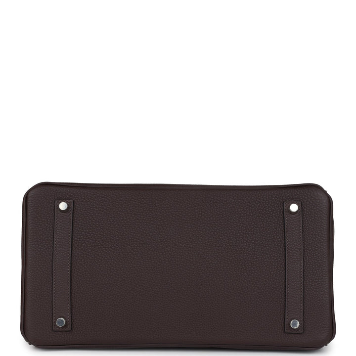 Hermes Birkin 35 Chocolat Togo Palladium Hardware