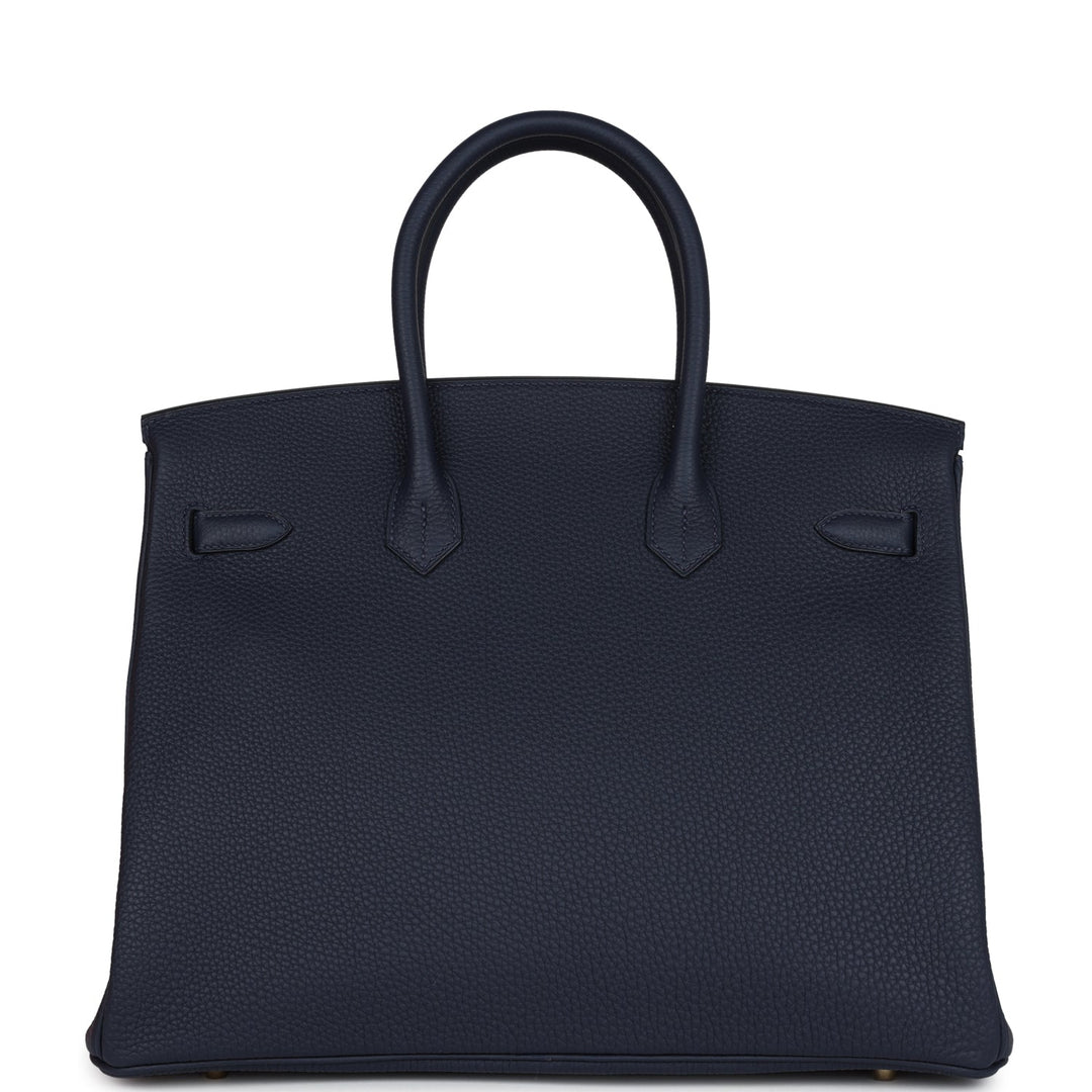 Hermes Birkin 35 Bleu Nuit Togo Gold Hardware