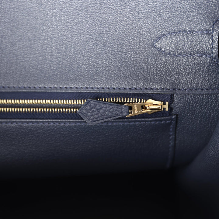 Hermes Birkin 35 Bleu Nuit Togo Gold Hardware
