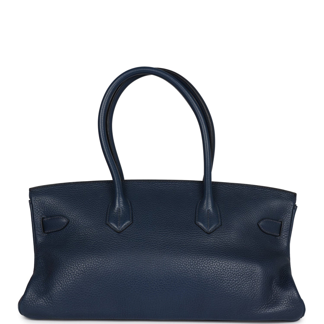 Hermes Shoulder Birkin 42 JPG Bleu De Prusse Clemence Palladium Hardware
