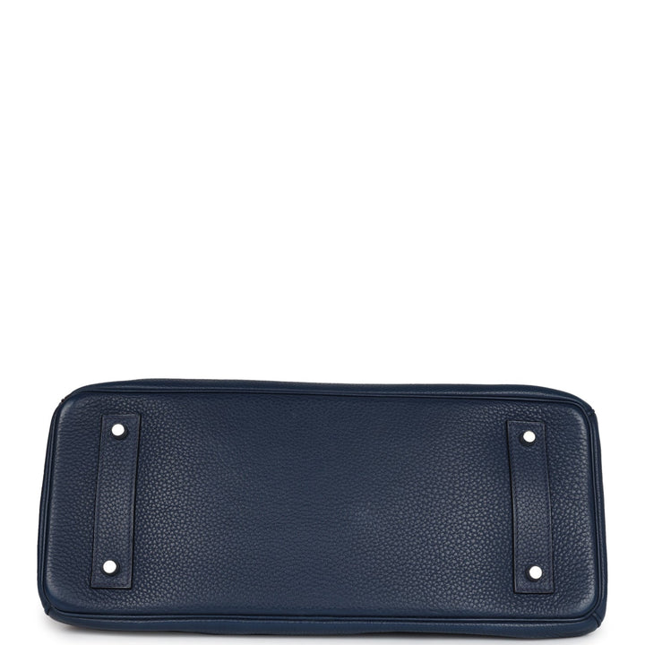 Hermes Shoulder Birkin 42 JPG Bleu De Prusse Clemence Palladium Hardware