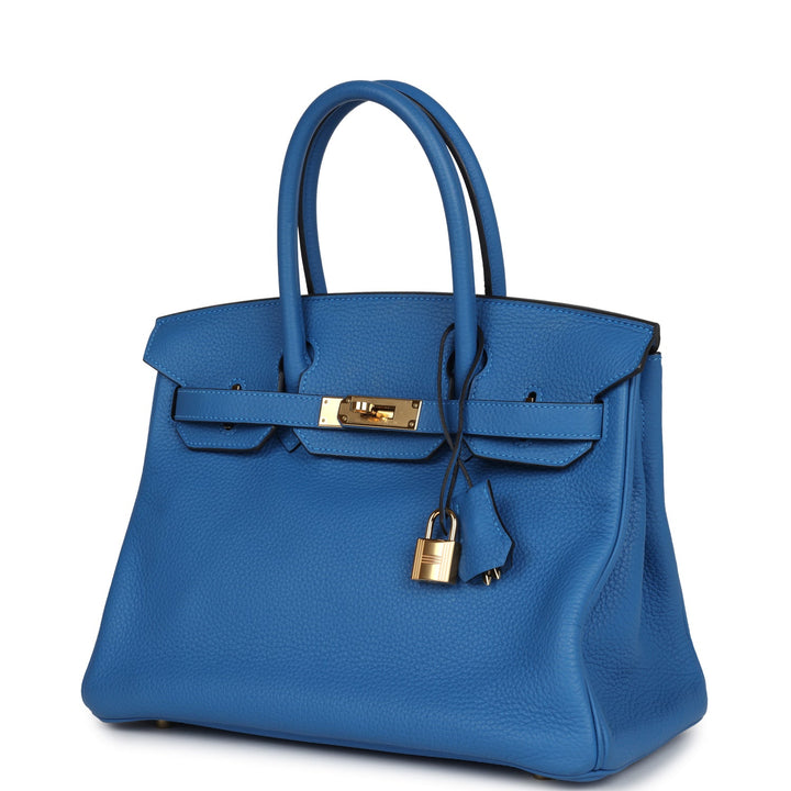 Hermes Birkin 30 Mykonos Clemence Gold Hardware