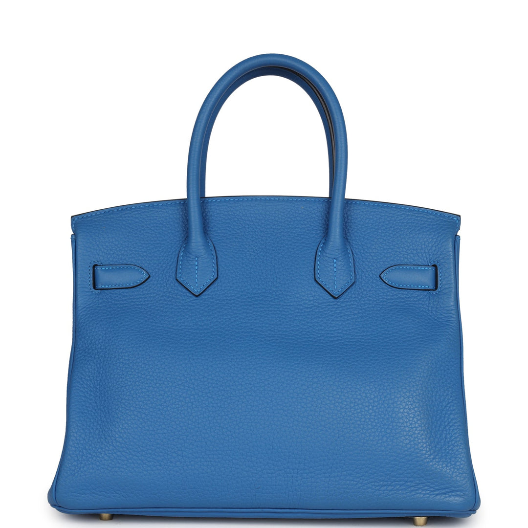 Hermes Birkin 30 Mykonos Clemence Gold Hardware