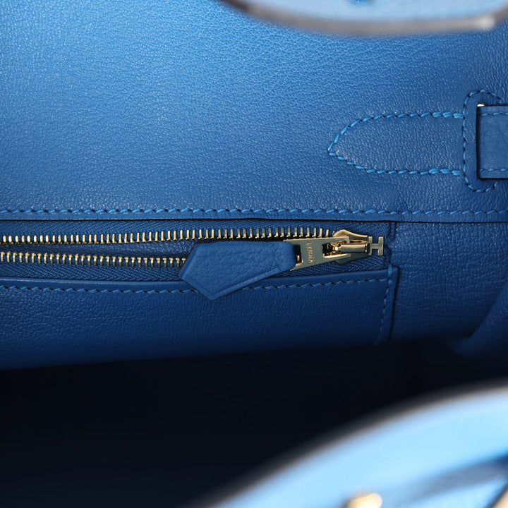 Hermes Birkin 30 Mykonos Clemence Gold Hardware