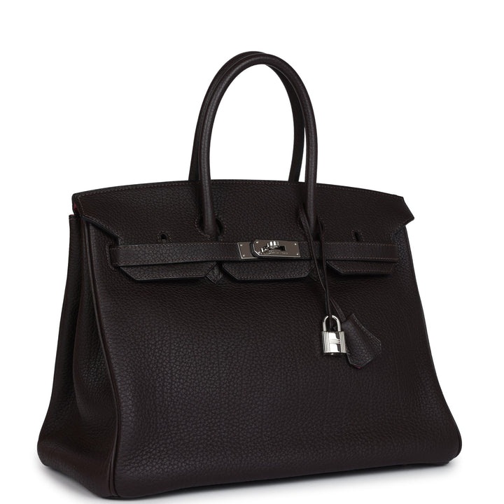 Hermes Special Order (HSS) Birkin 35 Ebene Verso Fjord Palladium Hardware