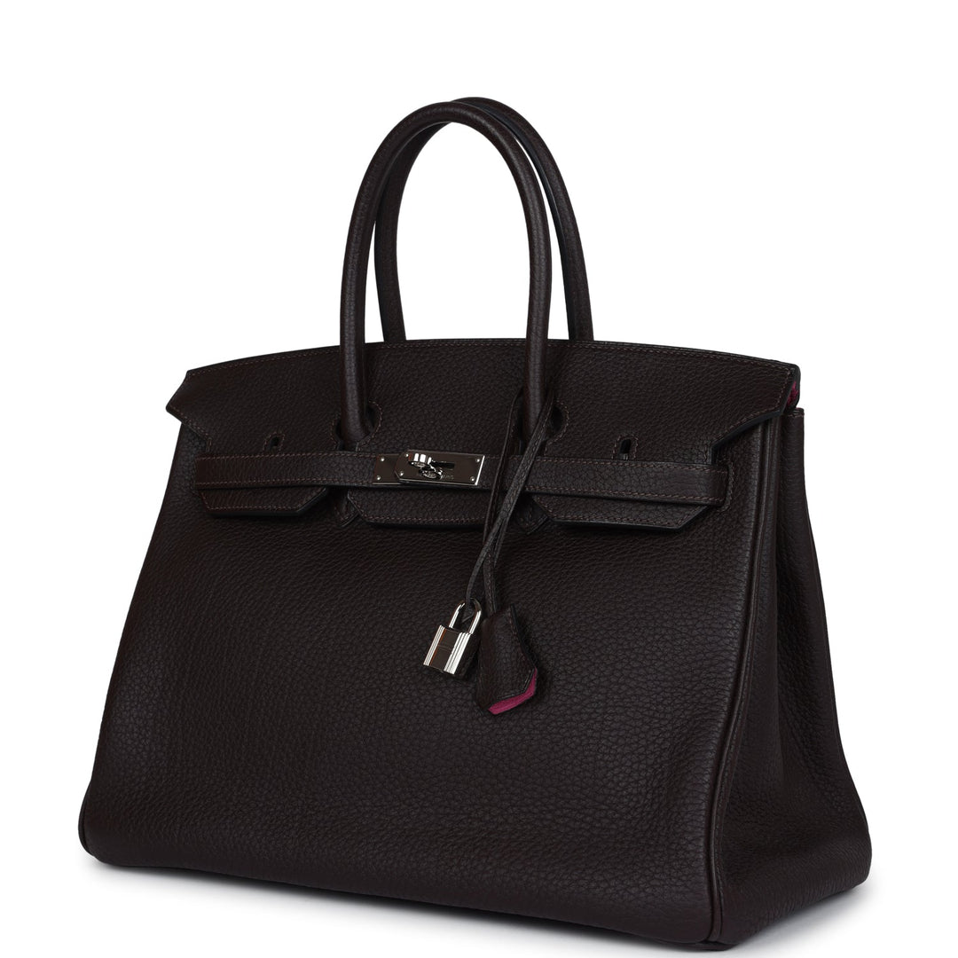 Hermes Special Order (HSS) Birkin 35 Ebene Verso Fjord Palladium Hardware