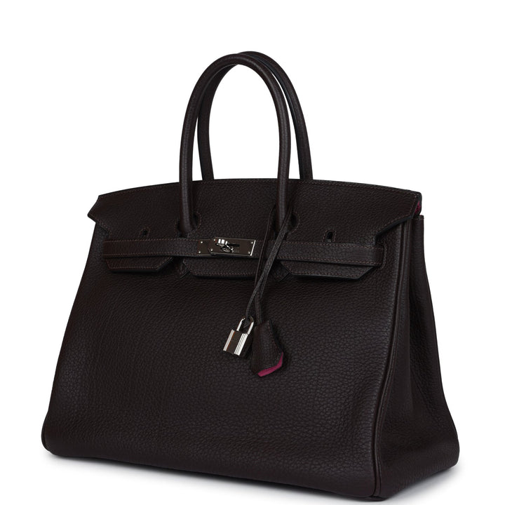 Hermes Special Order (HSS) Birkin 35 Ebene Verso Fjord Palladium Hardware