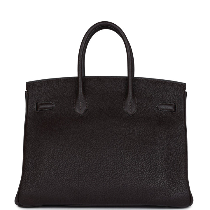 Hermes Special Order (HSS) Birkin 35 Ebene Verso Fjord Palladium Hardware