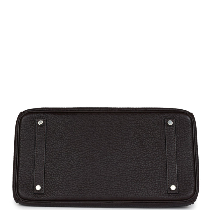 Hermes Special Order (HSS) Birkin 35 Ebene Verso Fjord Palladium Hardware