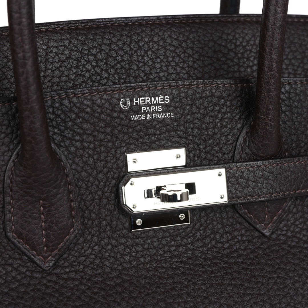 Hermes Special Order (HSS) Birkin 35 Ebene Verso Fjord Palladium Hardware