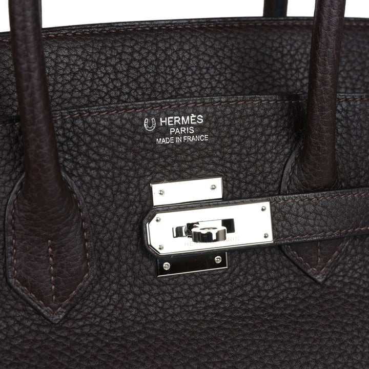 Hermes Special Order (HSS) Birkin 35 Ebene Verso Fjord Palladium Hardware