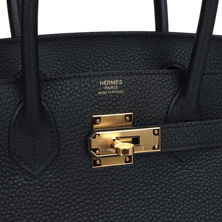 Hermes Birkin 30 Black Togo Gold Hardware