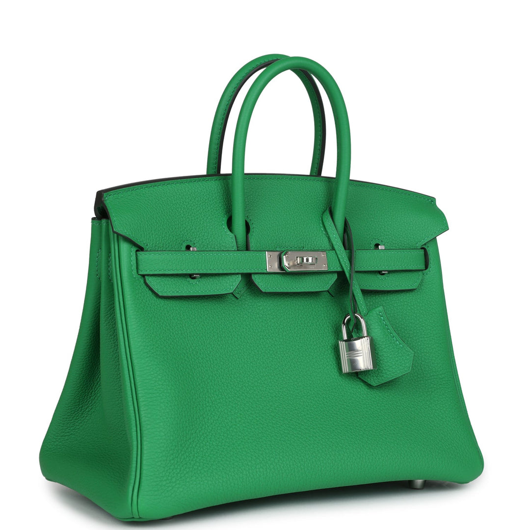 Hermes Birkin 25 Bambou Togo Palladium Hardware