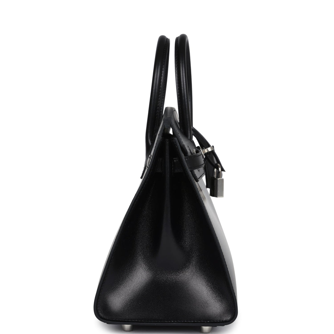 Hermes Birkin Sellier 25 Black Box Palladium Hardware
