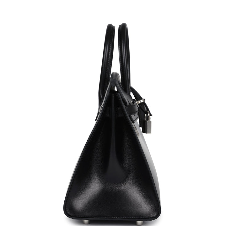 Hermes Birkin Sellier 25 Black Box Palladium Hardware